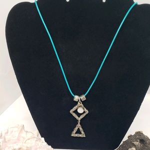 Geometric Pacific Blue Necklace